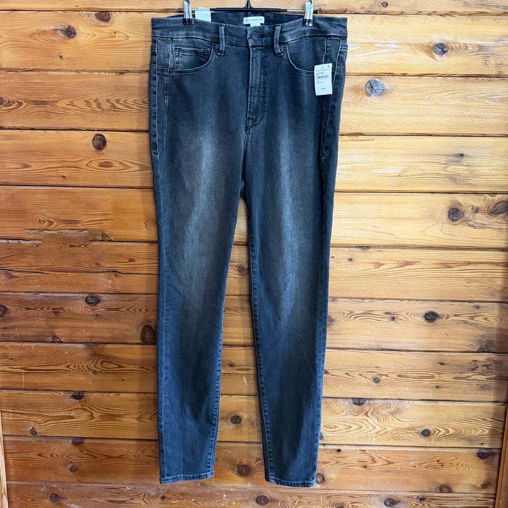 NWT Good American Good Legs Skinny Gray Jeans Size 15
